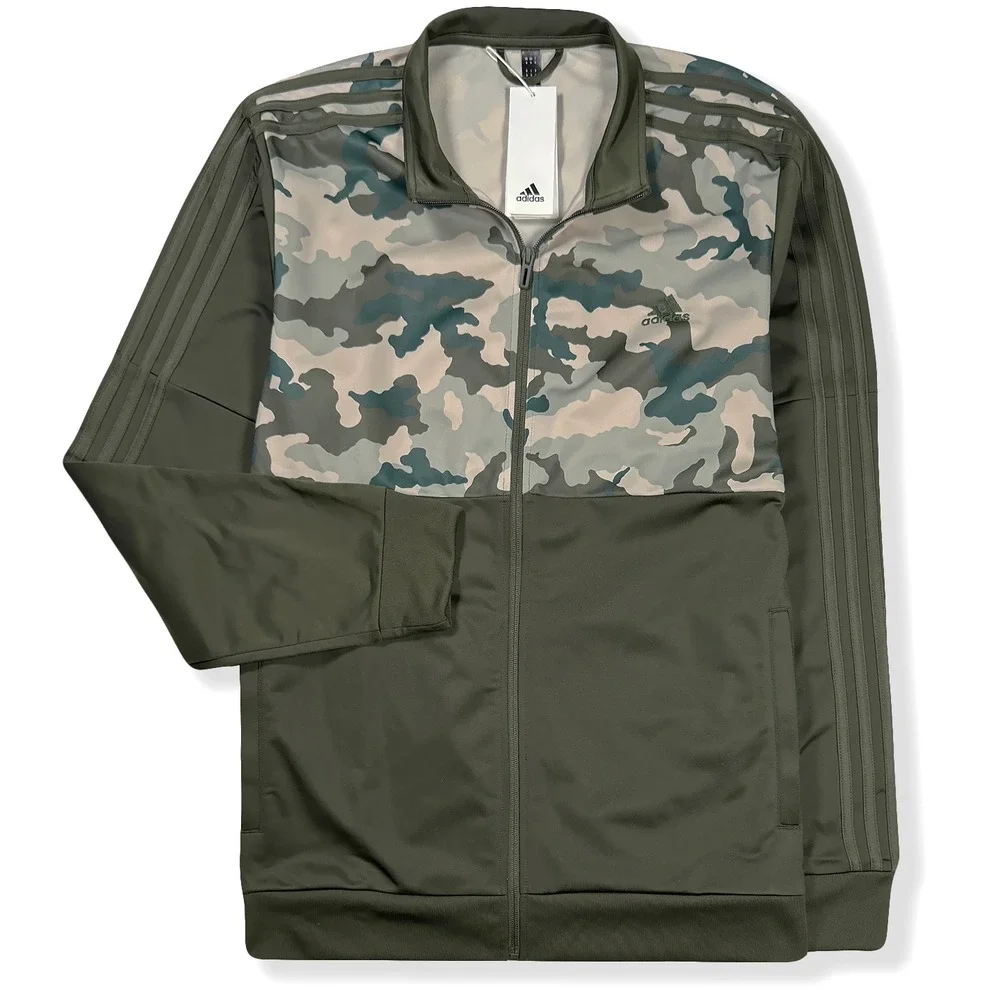 Adidas Camo Tricot Track Jacket - NWT Mens Size Medium Night Cargo - #49532-K2